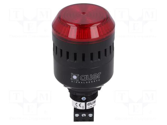 Signaller: lighting-sound; 24VDC; 24VAC; LED; red; IP65; Ø45x83mm AUER SIGNAL JA-ELM-24