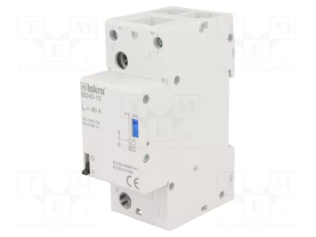 Relay: installation; bistable,impulse; NO; Ucoil: 230VAC; BI; 40A ISKRA BI240-10/230VAC