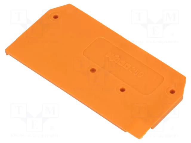 End/partition plate; orange; 280; 2.5x28x53mm WAGO 280-309