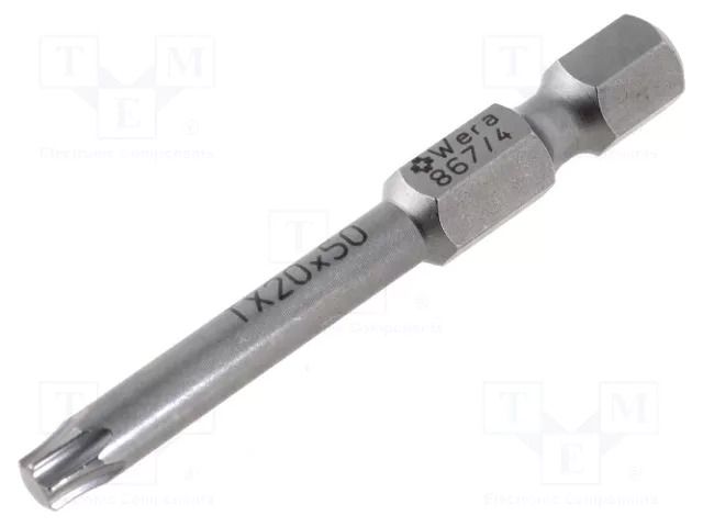 Screwdriver bit; Torx®; TX20; 1/4"; Overall len: 50mm WERA WERA.867/4/20