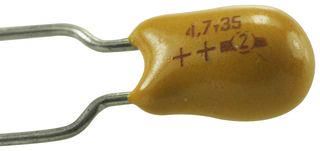 TANTALUM CAPACITOR, 4.7UF, 35V, RADIAL 10% 199D475X9035C6V1