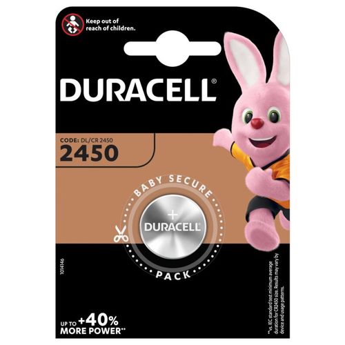 Литиевая батарея CR2450 3V 600mAh Duracell CR2450/DUR 5000394030428