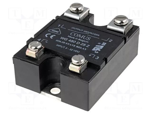 Relay: solid state; Ucntrl: 3÷32VDC; 90A; 24÷530VAC; WG480; 1-phase COMUS WG480-D90Z