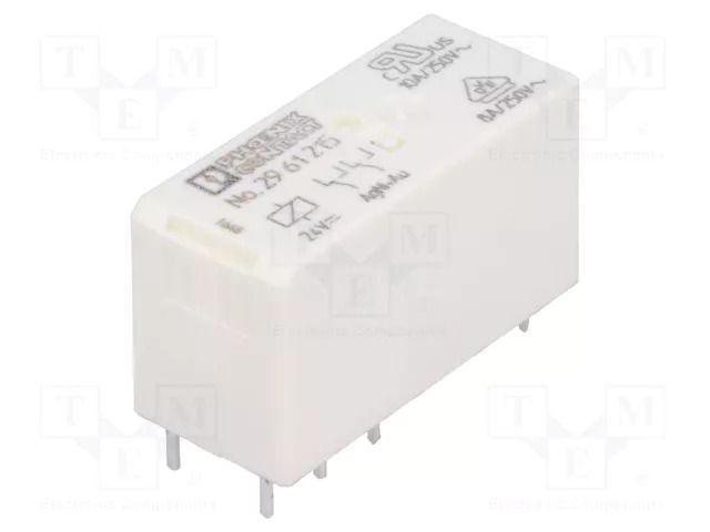 Relay: miniature; DPDT; Ucoil: 24VDC; miniature; PCB,socket; 1.44kΩ PHOENIX CONTACT REL-MR-24DC/2121AU