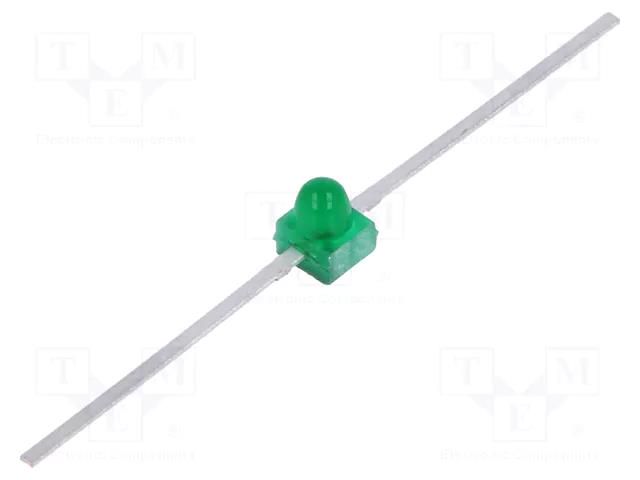 LED; green; 1.65mm; axial; 1÷7mcd; 90°; Front: convex; No.of term: 2 BROADCOM (AVAGO) HLMP-6500