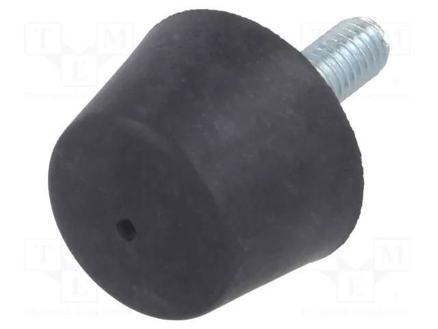 Vibroisolation foot; Ø: 25mm; Shore hardness: 55±5; 293N; 69N/mm ELESA+GANTER DVB6-25-17M6-18-5