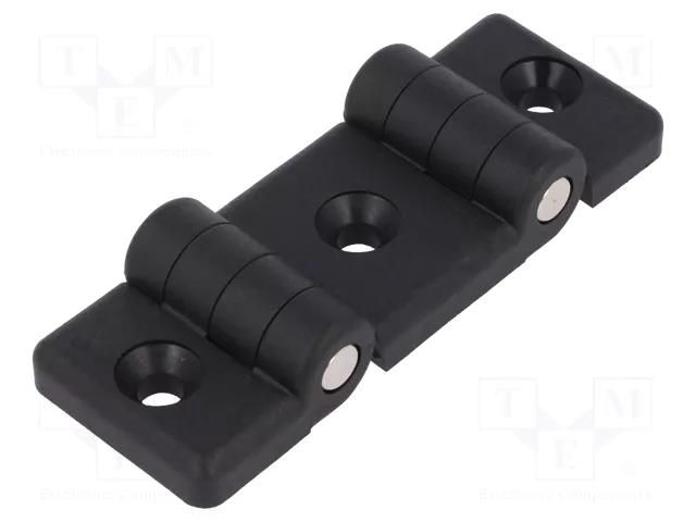 Hinge; Width: 99mm; technopolymer PA; black; H: 36mm; for profiles ELESA+GANTER CFI40-30/30SH-6