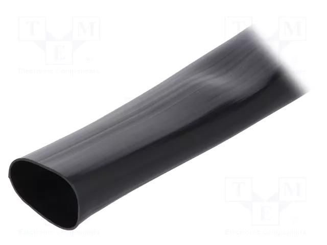 Insulating tube; PVC; black; -20÷125°C; Øint: 22mm; L: 10m; UL94V-0 SIGI PVC125-22-BK-10