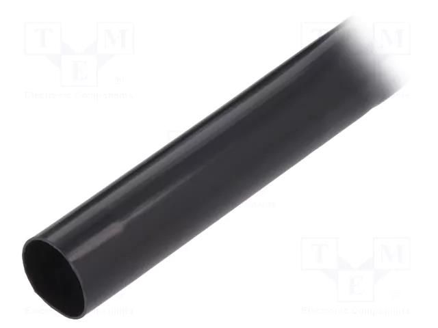 Insulating tube; PVC; black; -20÷125°C; Øint: 14mm; L: 10m; UL94V-0 SIGI PVC125-14-BK-10