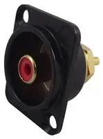 SOCKET, PHONO, BLACK, D, RED NF2D-B-2