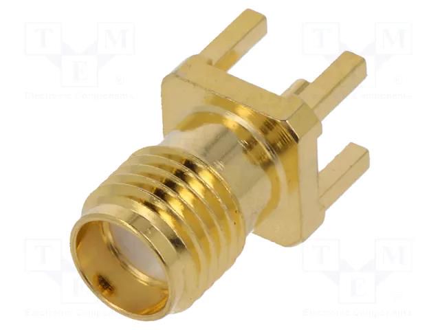 Connector: SMA; socket; female; straight; THT; on PCBs; PTFE ADAM TECH RF2-19A-T-00-50-G