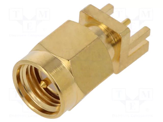 Connector: SMA; socket; male; straight; THT; on PCBs; PTFE ADAM TECH RF2-154-T-17-50-G