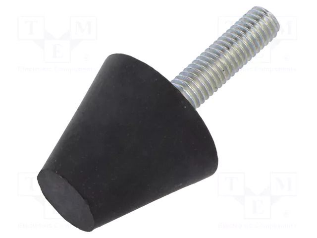 Vibroisolation foot; Ø: 20mm; Shore hardness: 55±5; 407N; 96N/mm ELESA+GANTER DVB6-20-17M5-20-5