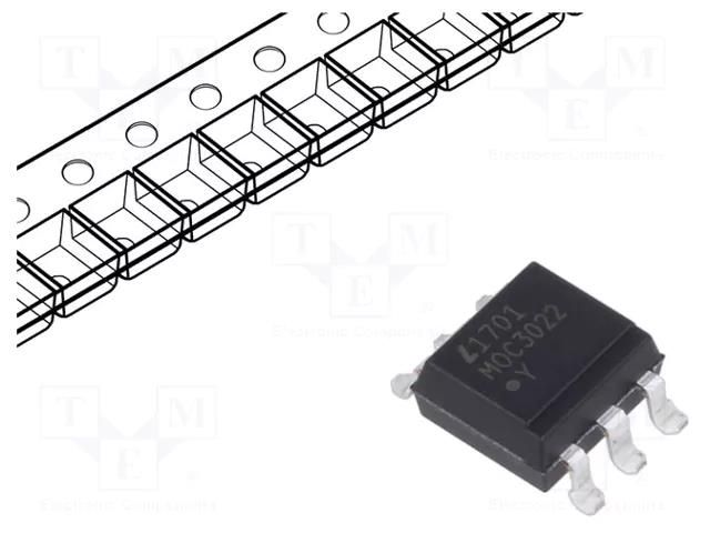 Optotriac; 5kV; Uout: 400V; without zero voltage crossing driver LITEON MOC3022S-TA1