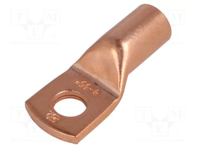 Tip: ring tube; M8; 35mm2; crimped; for cable; L: 33.5mm; copper ERGOM OCZ-035/8
