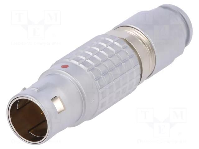 Connector: circular; 2B; plug; male; PIN: 4; soldering; for cable LEMO FGG.2B.304.CLAD92Z