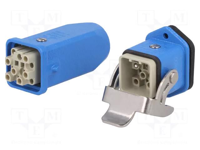 Connector: HDC; male + female; plug + socket,complete set; 12+PE HARTING 10360120001