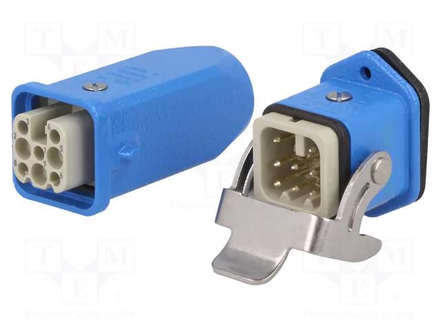 Connector: HDC; male + female; plug + socket,complete set; PIN: 8 HARTING 10360080007