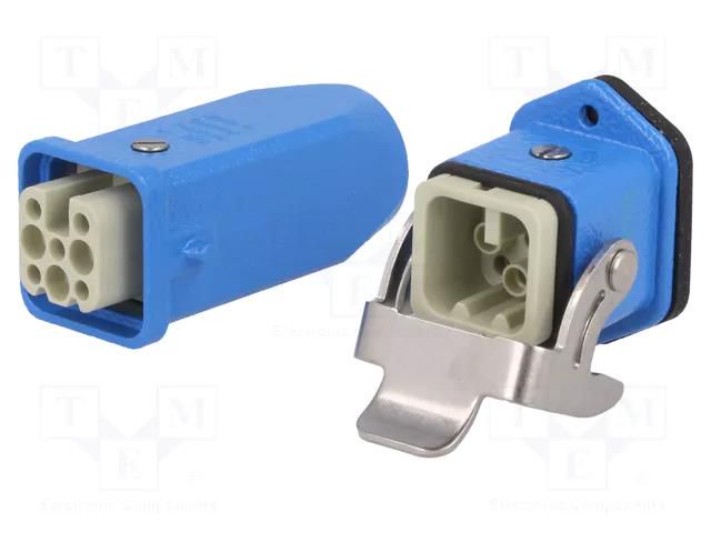 Connector: HDC; male + female; plug + socket,complete set; PIN: 8 HARTING 10360080006