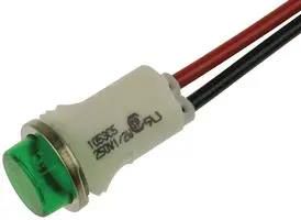LAMP, INDICATOR, NEON, GREEN, 250V 1053C5
