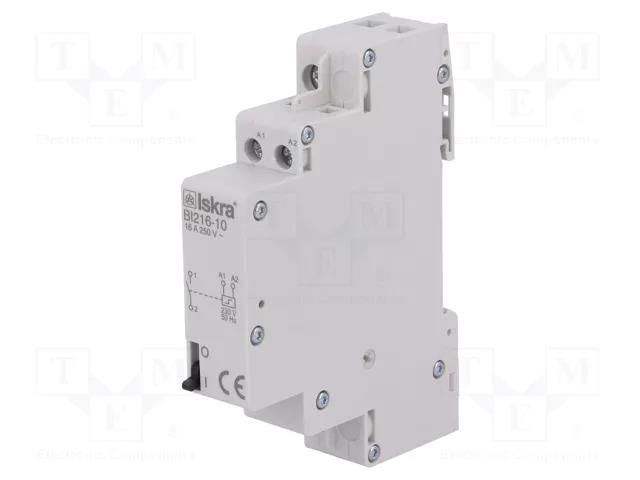 Relay: installation; bistable,impulse; NO; Ucoil: 230VAC; BI; 16A ISKRA BI216-10/230VAC