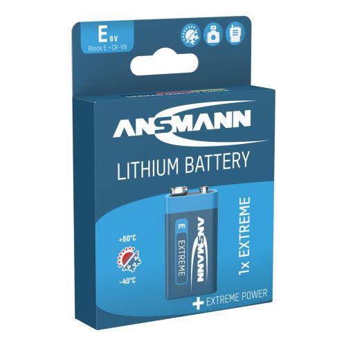 Lithium battery 9V (6FR61,1604LC,1222, U9VL) ANSMANN 1604FR/ANS 4013674003754