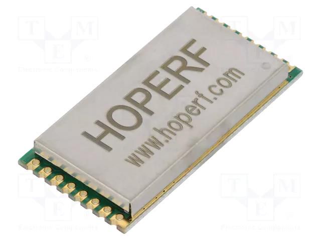 Module: transceiver; RF; FSK,GFSK,GMSK,LoRa,MSK,OOK; 433.92MHz HOPE MICROELECTRONICS RFM98PW-433S2