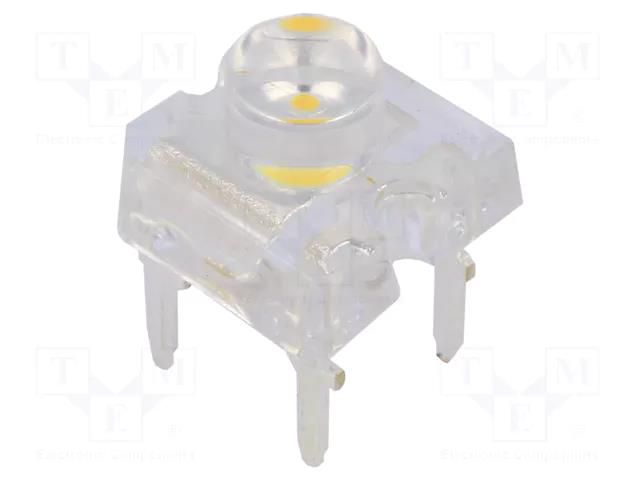 LED Super Flux; white warm; 7.62x7.62mm; 1560÷2180mcd; 120°; 30mA OPTOSUPPLY OSM54LZJC1D