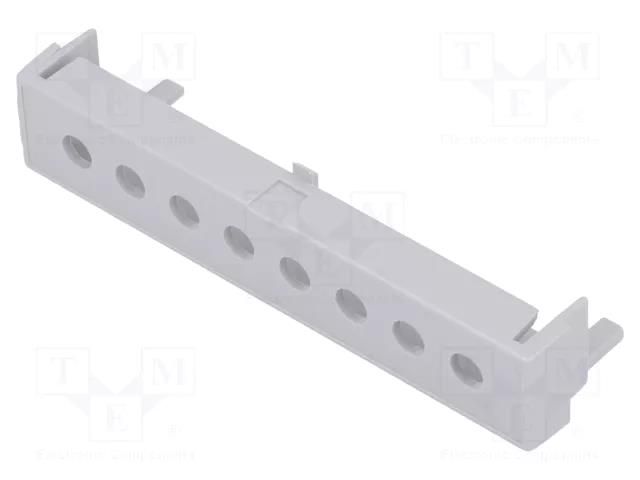 Terminals cover; grey; Holes no: 8; 7.65mm ITALTRONIC IT-P05040207T.BL