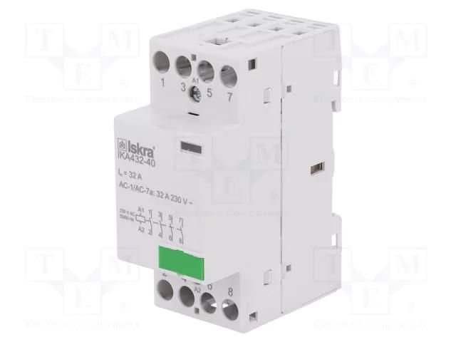 Contactor: 4-pole installation; 32A; 230VAC; NO x4 ISKRA IKA432-40/230V