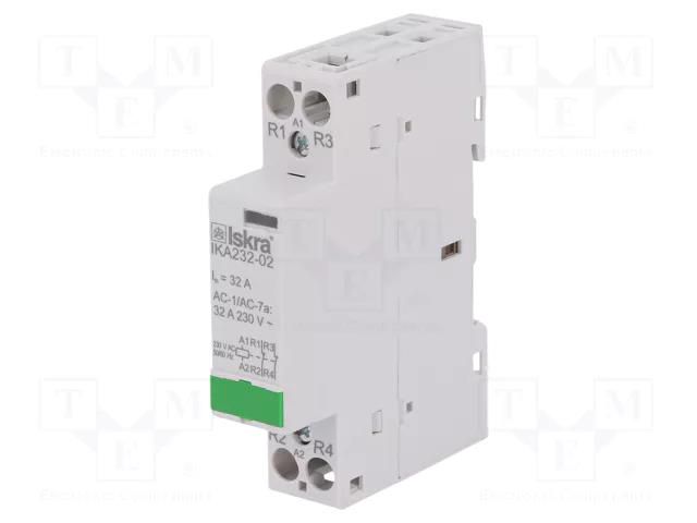 Contactor: 2-pole installation; 32A; 230VAC; NC x2 ISKRA IKA232-02/230V