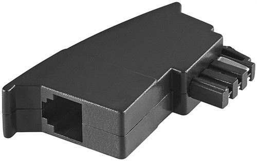 TAE Telephone Adapter Plug, black - TAE-F male > RJ11 female (6P4C) 50309