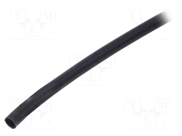 Insulating tube; PVC; black; -20÷125°C; Øint: 3mm; L: 10m; UL94V-0 SIGI PVC125-3-BK-10