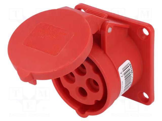 Connector: AC supply 3-phase; socket; female; 16A; 400VAC; IP44 PCE 314-6