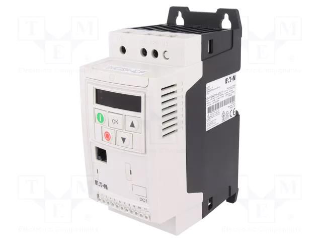 Vector inverter; Max motor power: 0.75kW; Usup: 200÷240VAC; IN: 4 EATON ELECTRIC DC1-124D3FN-A20CE1