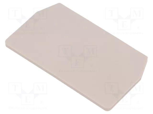 End/partition plate; beige; wemid WEIDMÜLLER ZAP/TW1.5/BE
