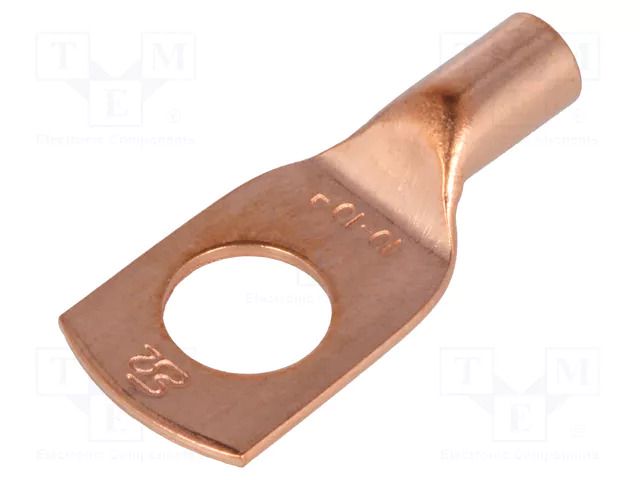 Tip: ring tube; M10; 10mm2; crimped; for cable; L: 25.5mm; copper ERGOM OCZ-010/10