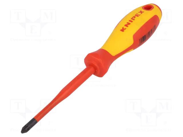 Screwdriver; insulated; Pozidriv®; PZ2; Blade length: 100mm; 1kVAC KNIPEX KNP.982502SL