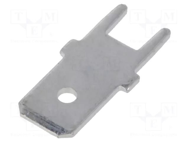 Terminal: flat; 6.3mm; 0.8mm; male; THT; tinned; brass VOGT 3866B.68