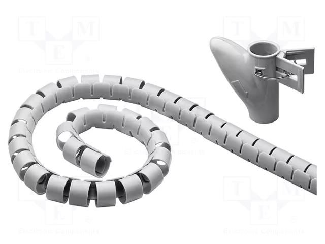 Spiral wrapping; ØBundle : 20mm; L: 2.5m; Body: grey Goobay WT-25/S
