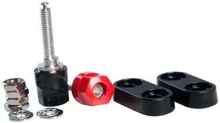 BINDING POST, 30A, #10-32 SLDR BLACK/RED 269RB