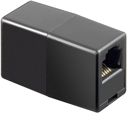 Telephone Adapter, black - RJ12 female (6P6C) > RJ12 female (6P6C) 50592