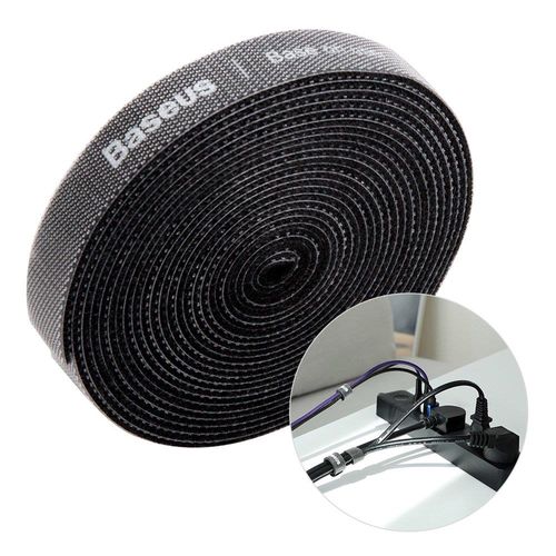 Baseus Rainbow Circle hook and loop Straps - Velcro tape Velcro cable organizer 3m black (ACMGT-F01), Baseus 6953156293496 6953156293496