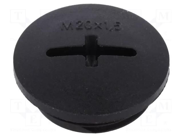 Stopper; M20; 1.5; IP68; polyamide; black; SKINDICHT®; with seal LAPP BLK-GL-M20+O-R9005