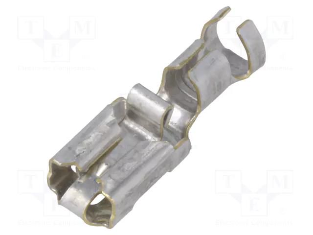 Terminal: flat; 6.3mm; 0.8mm; female; 4÷6mm2; crimped; for cable TE Connectivity 737015-3