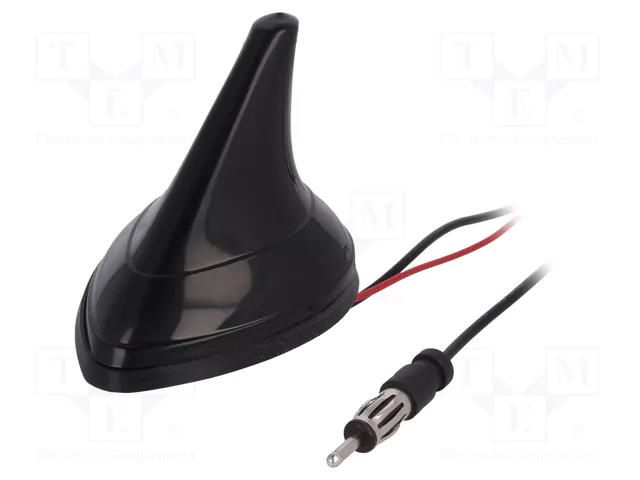 Antenna; SHARK; AM,FM; DIN; 2dB; 5dB; black; 12VDC JC Antenna ANT.S09