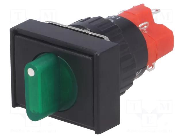 Switch: rotary; Pos: 2; SPST-NO + SPST-NC; 3A/220VAC; 2A/24VDC ONPOW V16-11XJ-2-24G