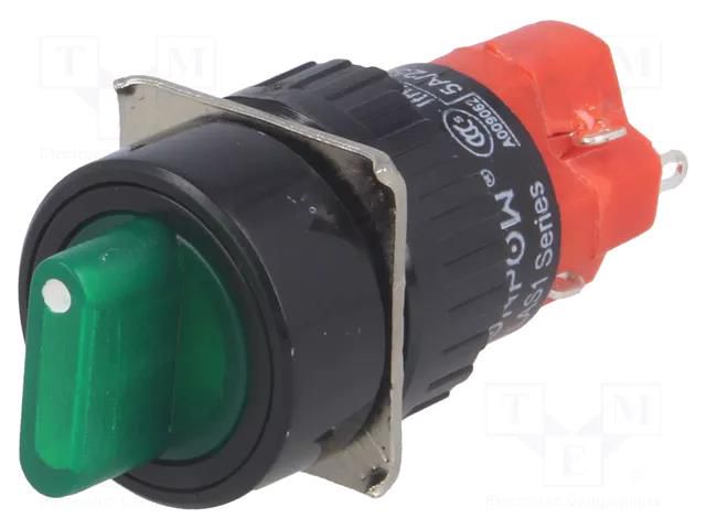 Switch: rotary; Pos: 2; SPST-NO + SPST-NC; 3A/220VAC; 2A/24VDC ONPOW V16-11X-2-G