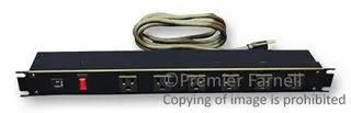 OUTLET STRIP, RACK MOUNT, 6, 15A, 6FT 1582H6A1BKRA