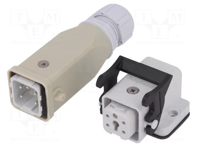Connector: HDC; male + female; 10A; 400V; PIN: 5; 4+PE; size A3; M20 AMPHENOL C146-10E0049234